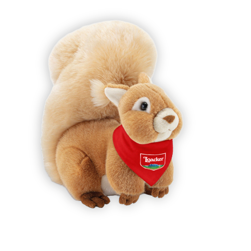 Anteprima peluche Trudi a forma di scoiattolo